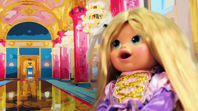 Baby Alive Rapunzel Eats Hair with Princess Belle, Frozen Elsa and Descendants Mal. DisneyToysFan. , animated cartoons 2017 & 2018