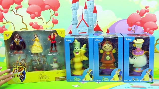 Disney Beauty and the Beast Toy Set & Money Boxes. DisneyToysFan. , Animated Movies cartoons 2017 & 2018 , animated cartoons 2017 & 2018