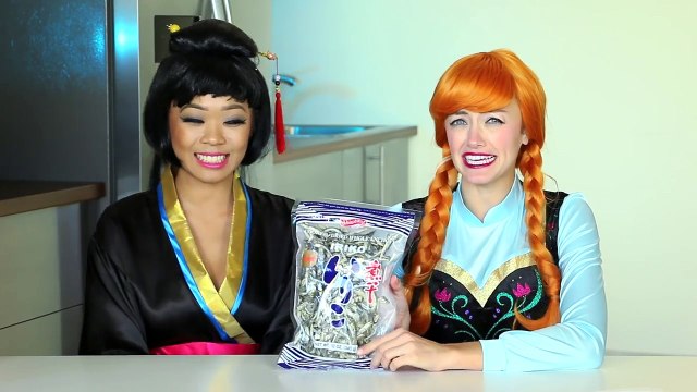 Anna vs Mulan Asian Food Challenge & Japanese Food Challenge. DisneyToysFan. , Animated Movies cartoons 2017 & 2018 , animated cartoons 2017 & 2018