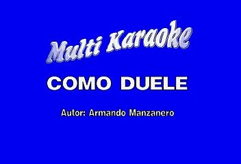 Luis Miguel - Como Duele (Karaoke)