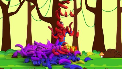Spiderman learn Color Johny Johny Yes Papa Banana color superhero elsa fun