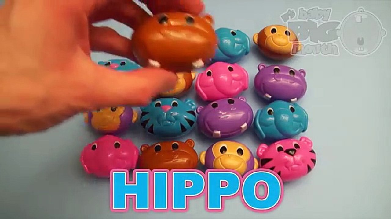 Y dulces colores huevos huevos huevos lleno divertido chicle Aprender apertura sorpresa con animal