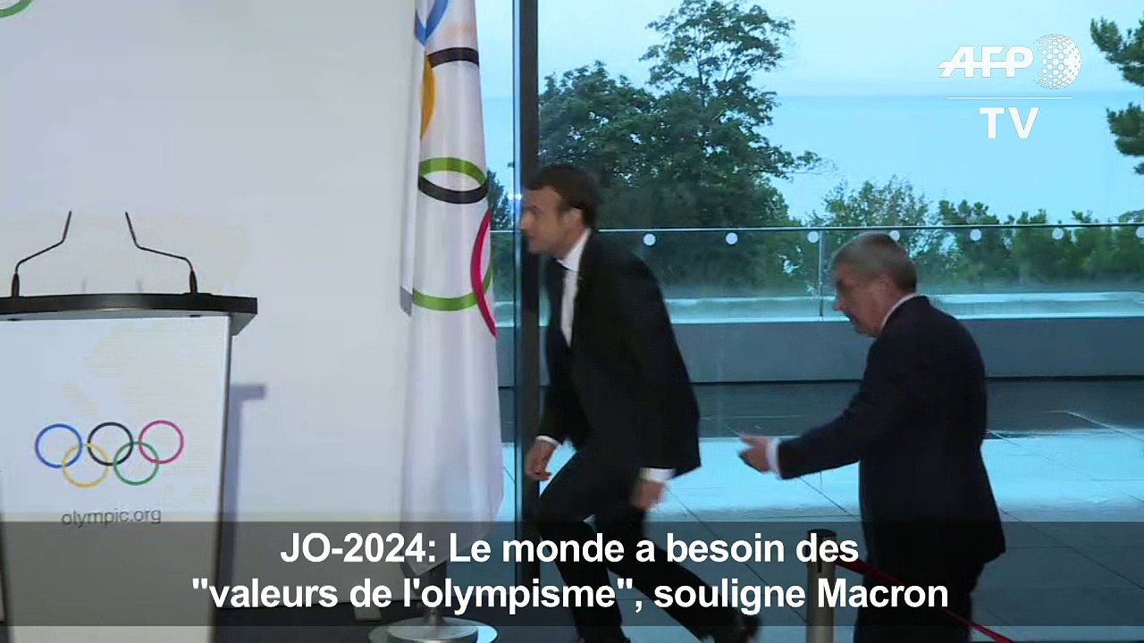 JO-2024: le monde a besoin des "valeurs de l'olympisme" (Macron)