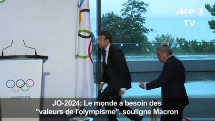 JO-2024: le monde a besoin des "valeurs de l'olympisme" (Macron)