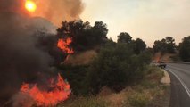 Township Evacuated as Wildfires Burn Near Santa Barbara Highway