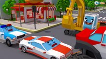 Learn Police Car help Racing Cars Cartoon for children & kids 3D Animation - Cars & Truck Stories