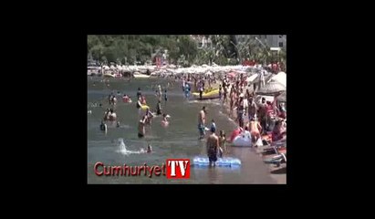 Marmaris'te bunaltıcı sıcaklar plajları renklendirdi