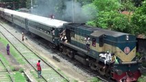 Goalondo Ghat bound Nakshikatha Express Train of Bangladesh Railway left Rajbari Railway Station