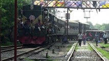 Local Train of Bangladesh Railway enrweing Rajbari Railway Station (Goalondo ghat to Poradaha Junction)