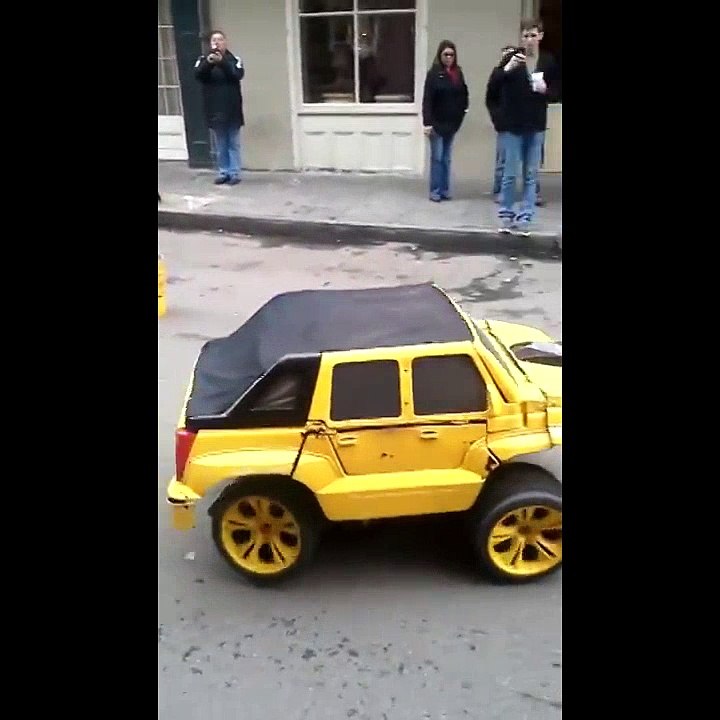 Transformer Robot In Real Life On Street Behind The Movie Scene