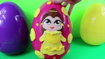 GIANT BELLE Surprise Egg Play Doh - Disney Beauty and the Beast Toys Palace Pets MLP