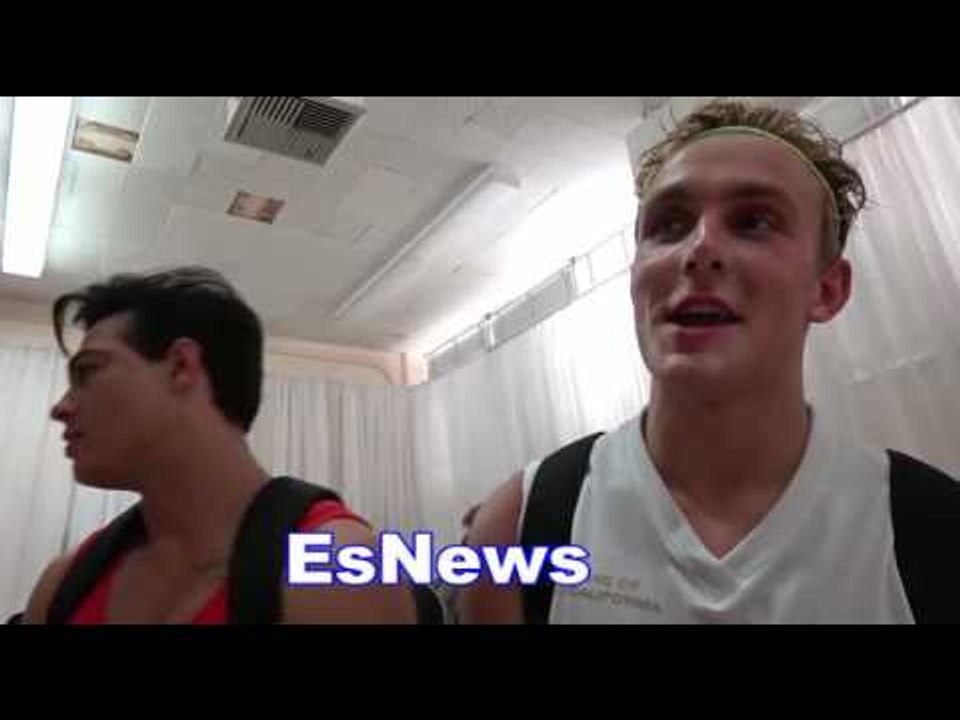 Actor Jake Paul  On Hitting Crazy 3 Point Shot and Talks Mayweather vs McGrgeor  - EsNews Boxing