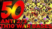 Base de choc de de étoile guerre Clans th10 2017 anti 2 replays