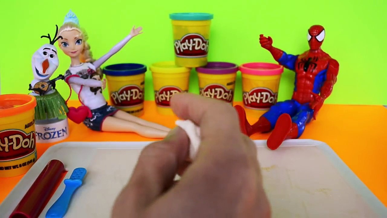 Elsa Frozen Homem Aranha Play doh Massinha de Modelar Novelinha Portugues com Olaf