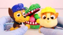 Défi dentiste Jeu des jeux enfants patrouille patte jouets vidéos avec Surprise de crocodile