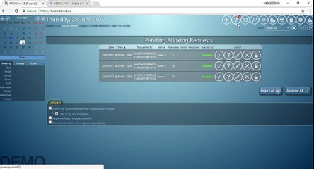 MIDAS: How To Process Booking Requests