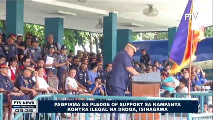Pagpirma sa pledge of support sa kampanya kontra iligal na droga, isinagawa