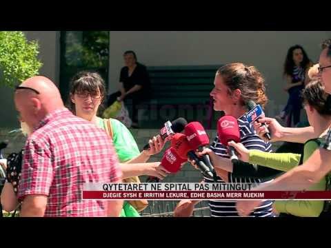 Qytetarët në spital pas mitingut të PD-së - News, Lajme - Vizion Plus