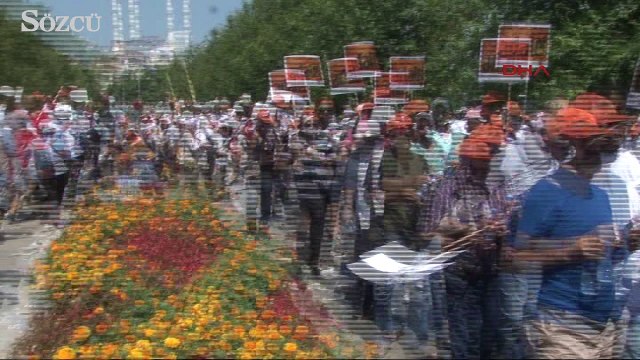 DİSK miting alanında