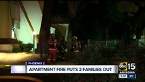 Two families displaced following Phoenix apartment fire