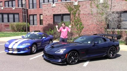 Télécharger la video: Reviews car - 2016 Dodge Viper ACR vs. 1997 Dodge Viper GTS- Comparison Test!