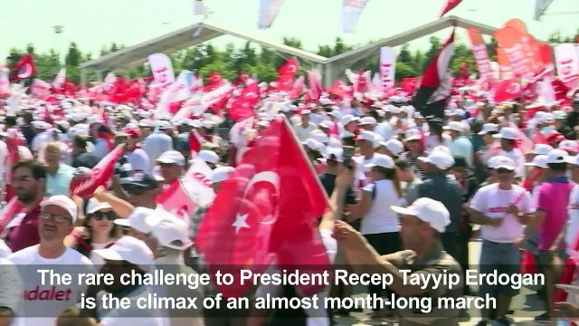 Turkish opposition chief holds mass rally after 'justice' march