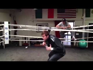 Saul Canelo Alvarez working out for Austin Trout