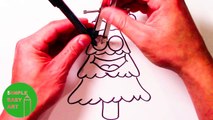 Easy Drawings - How to Draw Christmas Tree - Cute Christmas Stuff Things Top Drawing Video