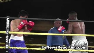 Josue Garcis vs Thomas Gray - josue breaks hand in rd 2 gray wins after 4 EsNews Boxing