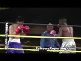 Josue Garcis vs Thomas Gray - josue breaks hand in rd 2 gray wins after 4 EsNews Boxing