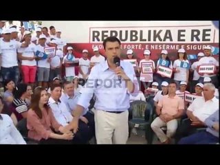 Report TV - Lushnje, Basha: Rama jeton mes vizatimeve dhe qypave me baltë