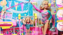 Frozen Barbie Gymnastics Competition Part 2 Elsa Kids Chelsea Doll Gymnast Set Parody Disn