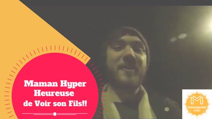 Maman Hyper Heureuse de Voir son Fils!!