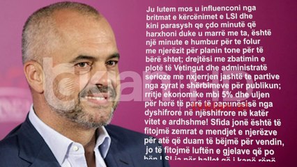 Zbulohet SMS e Ramës për 140 kandidatët: Mos u influenconi nga britmat e LSI