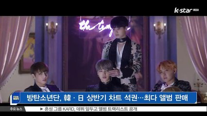 방탄소년단, 한국·일본 상반기 차트 석권…'2017년 앨범 최고 판매량'