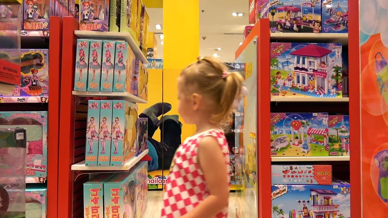 Bad Kid & Baby Doll doing shopping Crying for Candy Kids by Learn Colors Johny Johny Yes Papa