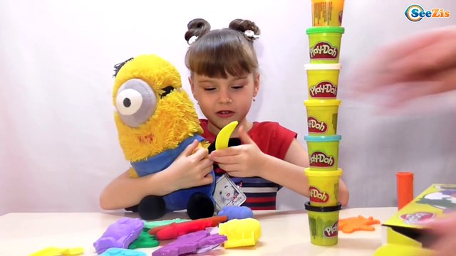 ✔Миньоны. Поля и новый набор пластилина Плей До / Minions with Polya / Play Doh for kids ✔