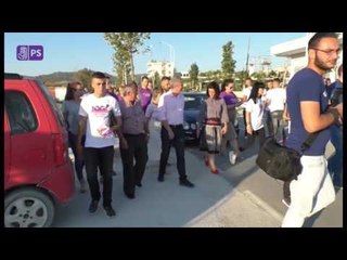 Ora News - Fushata ne Vlore - Gjiknuri fton qytetarët në mitingun përmbyllës