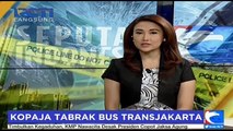 Nekat Terobos Jalur Busway, Kopaja Tabrak Bus Transjakarta