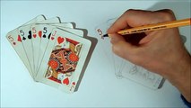 Le réalisme défi dessin vieux en jouant cartes temps laps
