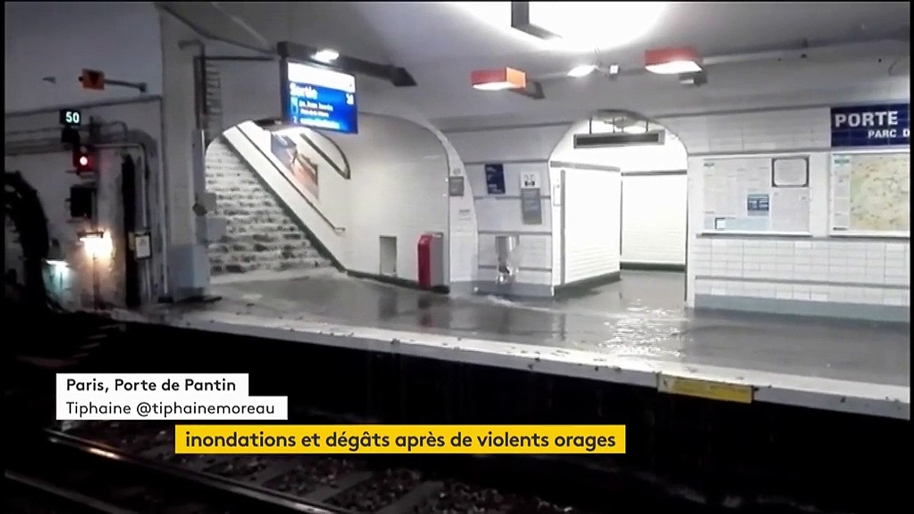 Stations de métro fermées, pompiers submergés d'appels… De violents orages frappent la capitale