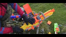 NERF GUN WAR: SNIPER SPIDERMAN vs Nerf Guns Mountain Adventure In BB Air Pellet Nerf Gun S