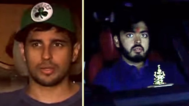 Sidharth Malhotra, Akash & Anant Ambani Visit Karan Johar's House