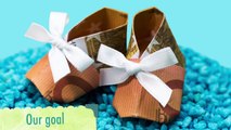 A Birth regalos ideas para regalos monetarios, bautizo zapatos de bebé se pliegan