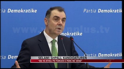 “Do ta kthej PD forcën e parë në vend” - News, Lajme - Vizion Plus