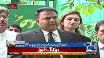 Fawwad Chaudhry rubbishes PML-N claims of Imran Khan disqualification _ 24 News HD