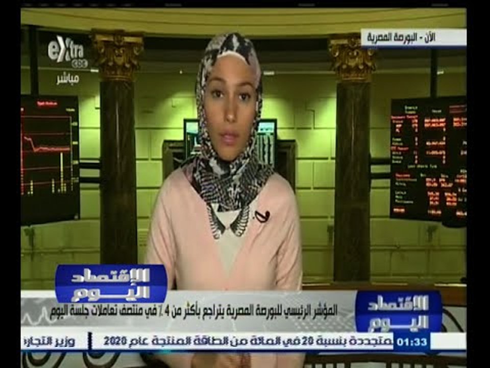 #الاقتصاد_اليوم | المؤشر الرئيسي للبورصة يتراجع بأكثر من 4٪ في منتصف تعاملات اليوم