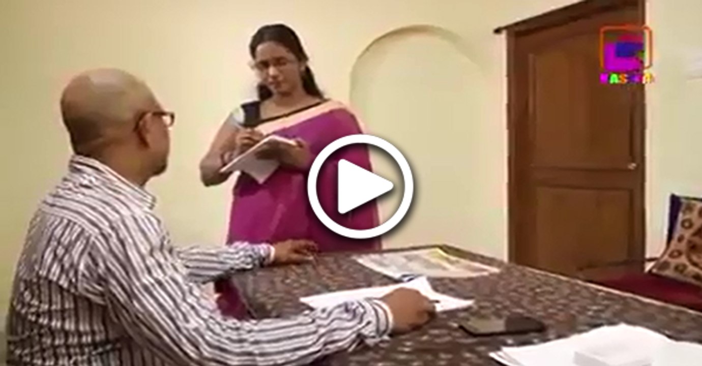 Boss teasing his secretary ... see what happens next