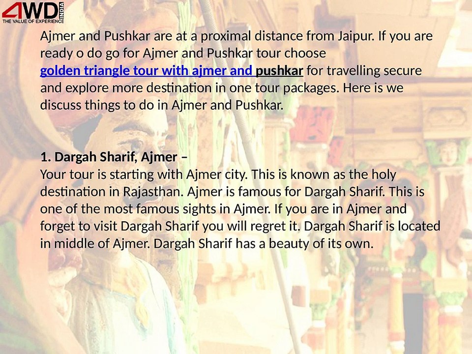 3 Things to do in Ajmer and Pushkar