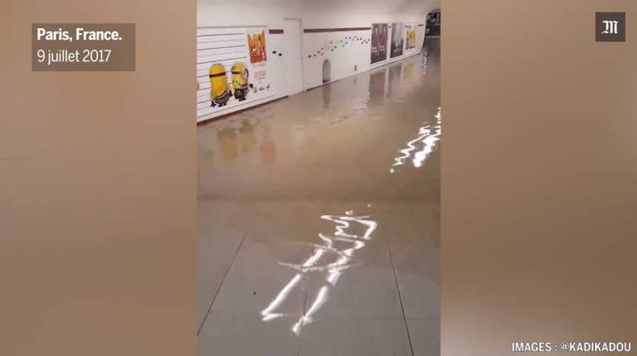 Paris : le métro transformé en piscine géante après des pluies diluviennes